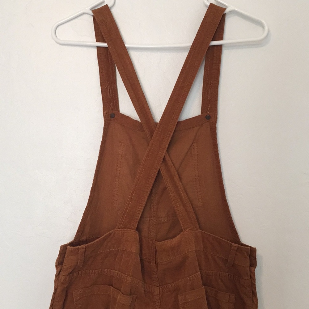 Brown corduroy overalls